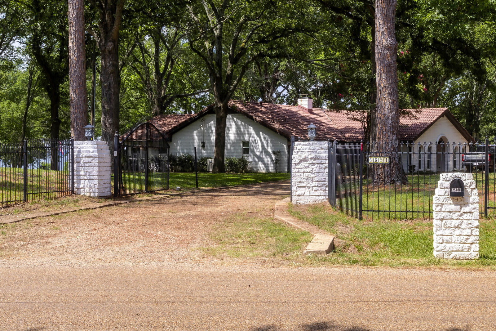 Gated entrance at 6851 Double Bridge Road